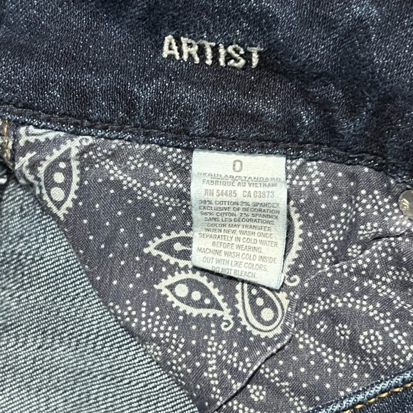 American Eagle Artist style denim- size 0-with stretch. - Picture 6 of 9